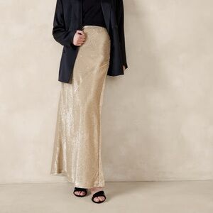 Banana Republic Alina Sequin Maxi Skirt Size M